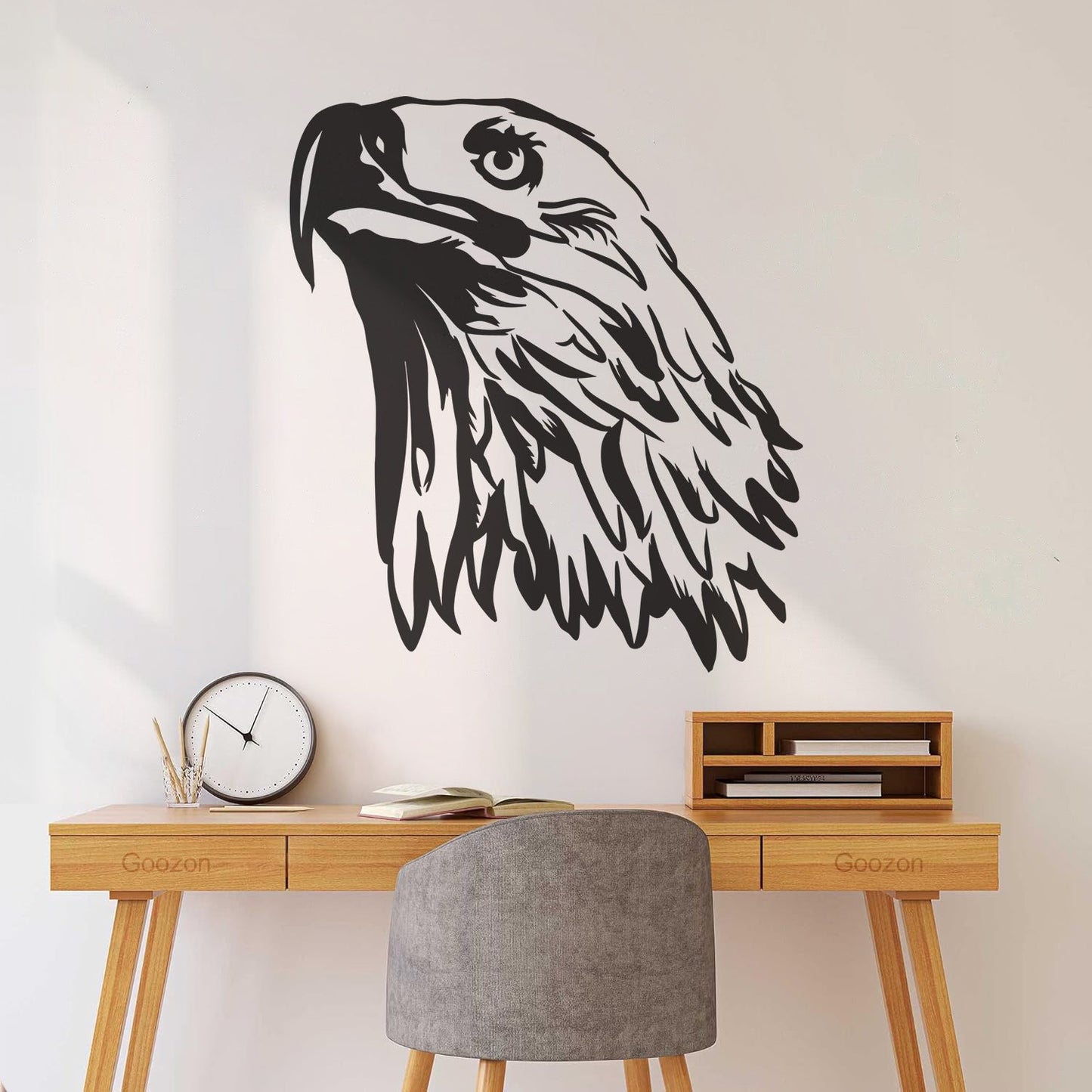 Fine Carving Stickers Tribal Bird Abstract Eagle Head Feathers Equipped With Transfer Film Kit