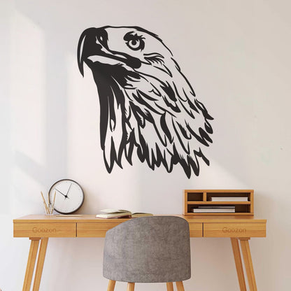 Fine Carving Stickers Tribal Bird Abstract Eagle Head Feathers Equipped With Transfer Film Kit