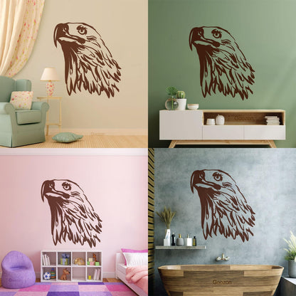 Fine Carving Stickers Tribal Bird Abstract Eagle Head Feathers Equipped With Transfer Film Kit