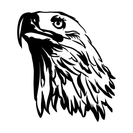 Fine Carving Stickers Tribal Bird Abstract Eagle Head Feathers Equipped With Transfer Film Kit