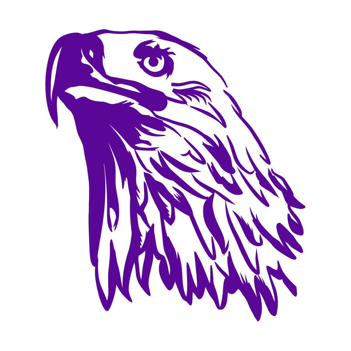 Fine Carving Stickers Tribal Bird Abstract Eagle Head Feathers Equipped With Transfer Film Kit