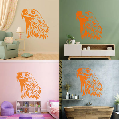 Fine Carving Stickers Tribal Bird Abstract Eagle Head Feathers Equipped With Transfer Film Kit