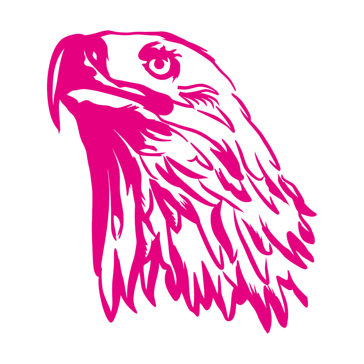 Fine Carving Stickers Tribal Bird Abstract Eagle Head Feathers Equipped With Transfer Film Kit