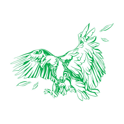 Vinyl Art Sticker Abstract American Bird Bald Eagle Feathers Equipped With Transfer Film Kit