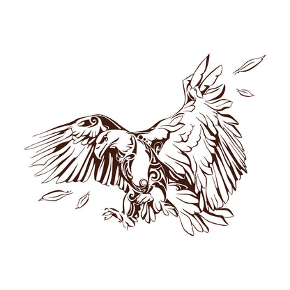 Vinyl Art Sticker Abstract American Bird Bald Eagle Feathers Equipped With Transfer Film Kit