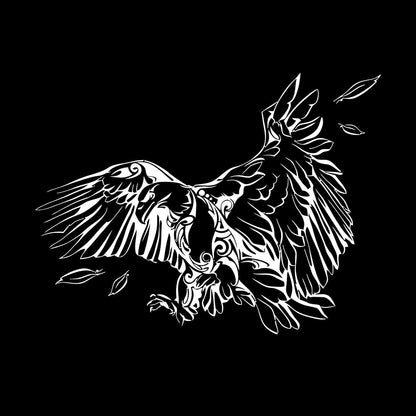 Vinyl Art Sticker Abstract American Bird Bald Eagle Feathers Equipped With Transfer Film Kit