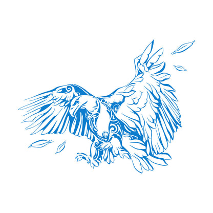 Vinyl Art Sticker Abstract American Bird Bald Eagle Feathers Equipped With Transfer Film Kit