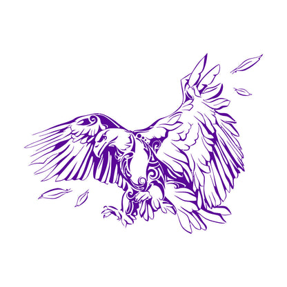 Vinyl Art Sticker Abstract American Bird Bald Eagle Feathers Equipped With Transfer Film Kit