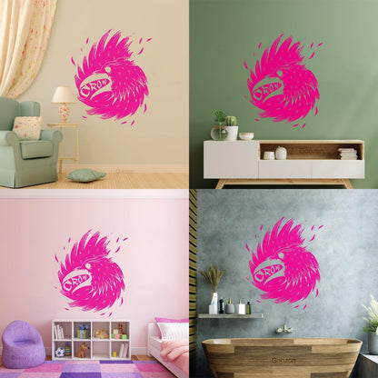 Wall Decals Pvc Bird Beak Crow Wing Feathers Multiple Size Options