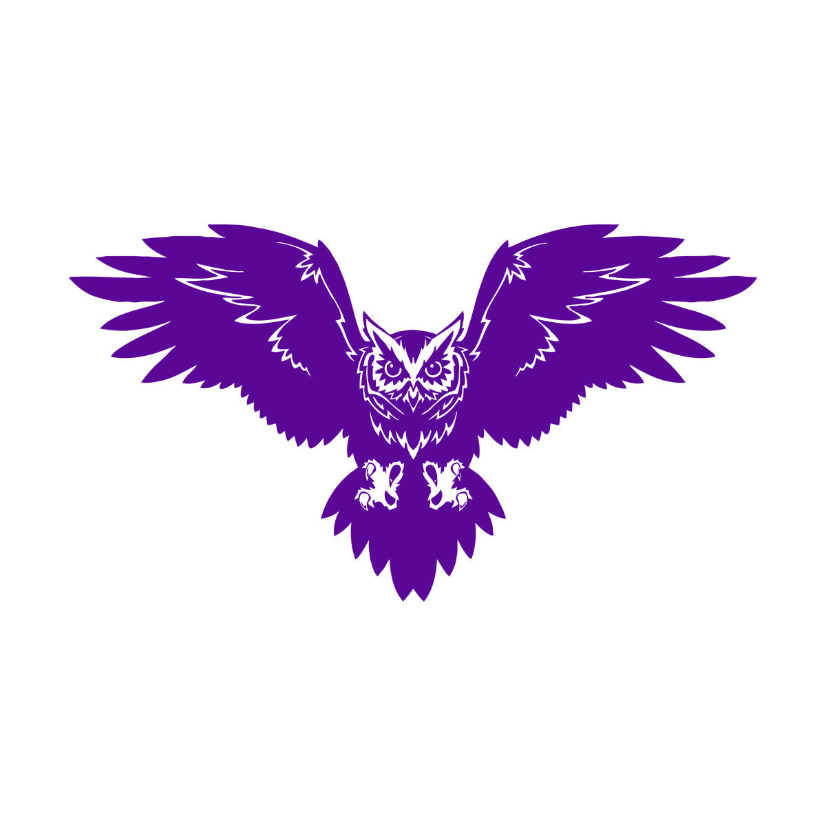 Mural And Wall Vinyl Decal Bird Owl Predator Claws Wings Flying Wisdom Car Body Decoration