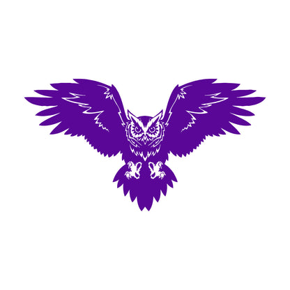 Mural And Wall Vinyl Decal Bird Owl Predator Claws Wings Flying Wisdom Car Body Decoration