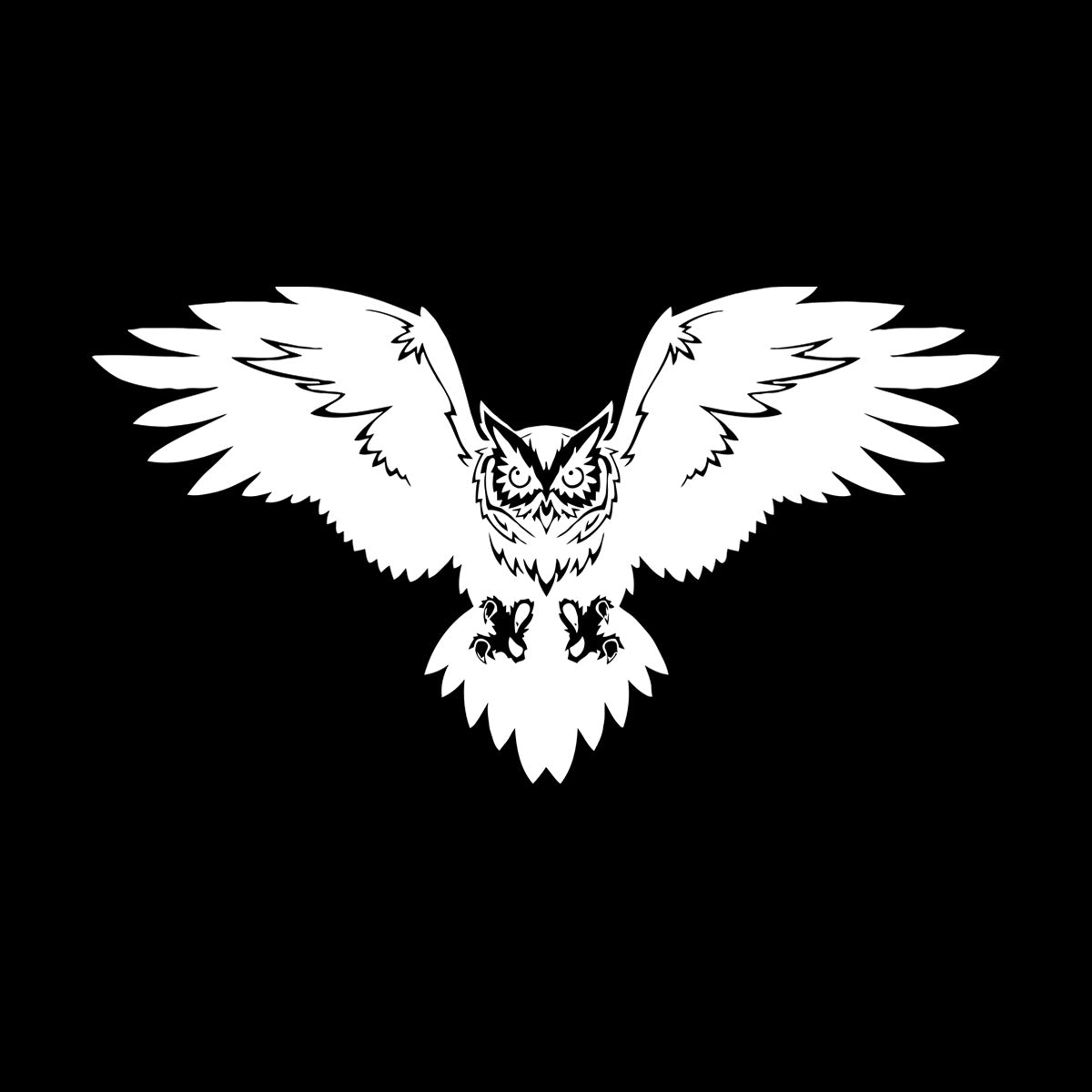 Mural And Wall Vinyl Decal Bird Owl Predator Claws Wings Flying Wisdom Car Body Decoration