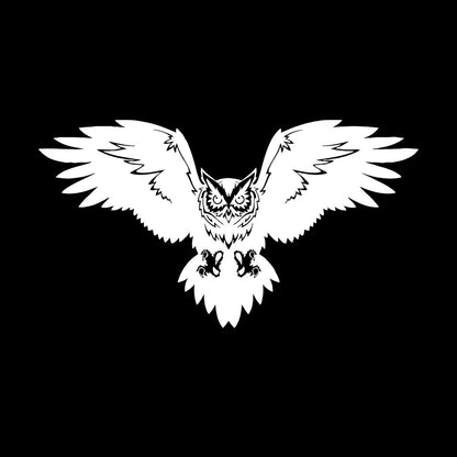 Mural And Wall Vinyl Decal Bird Owl Predator Claws Wings Flying Wisdom Car Body Decoration