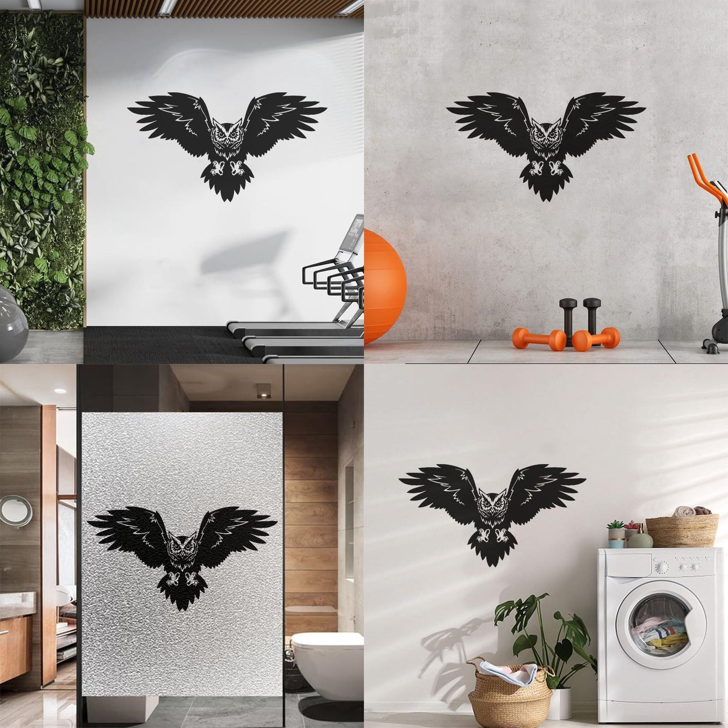 Mural And Wall Vinyl Decal Bird Owl Predator Claws Wings Flying Wisdom Car Body Decoration