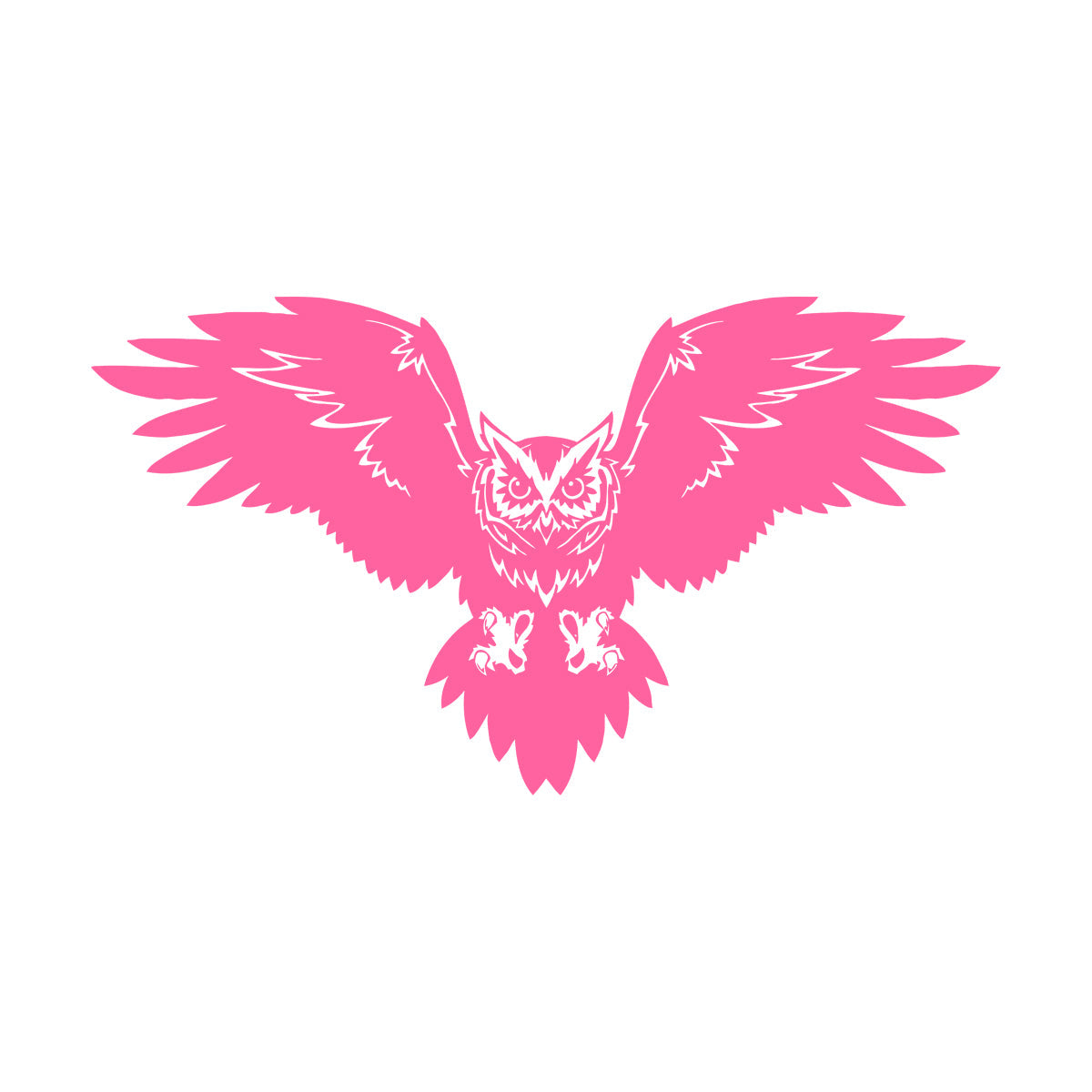 Mural And Wall Vinyl Decal Bird Owl Predator Claws Wings Flying Wisdom Car Body Decoration