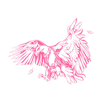 Engraving Stickers Eagle Bird Predator Flap Flying Wings Hunter Tattoo Culture