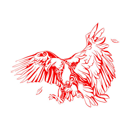 Engraving Stickers Eagle Bird Predator Flap Flying Wings Hunter Tattoo Culture