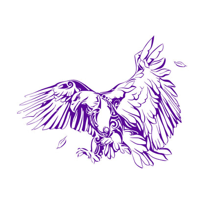 Engraving Stickers Eagle Bird Predator Flap Flying Wings Hunter Tattoo Culture