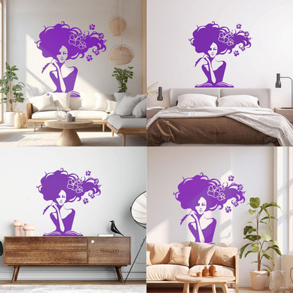 Mural And Wall Vinyl Decal Romantic Woman Writer Book Home N Easy Installation