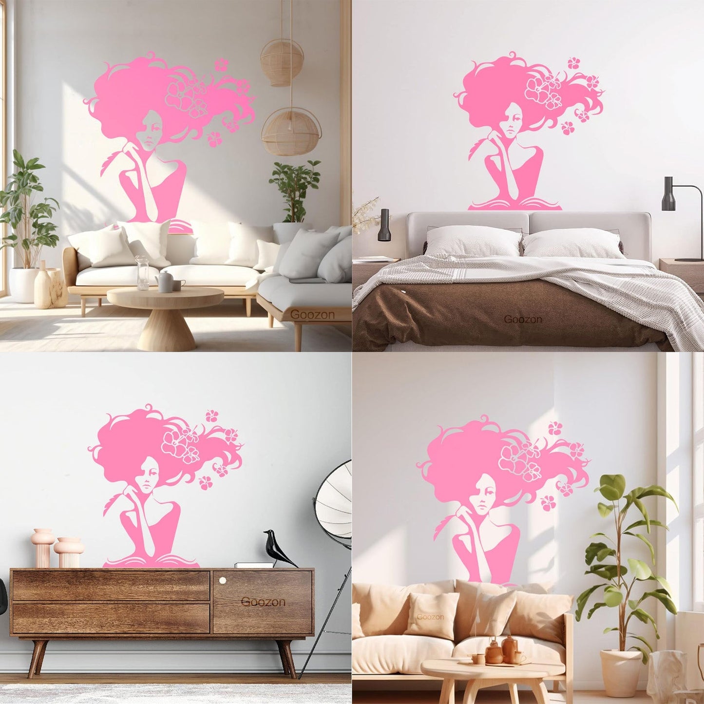 Mural And Wall Vinyl Decal Romantic Woman Writer Book Home N Easy Installation