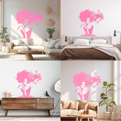Mural And Wall Vinyl Decal Romantic Woman Writer Book Home N Easy Installation