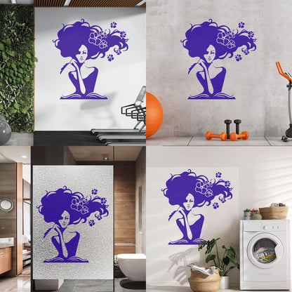 Mural And Wall Vinyl Decal Romantic Woman Writer Book Home N Easy Installation