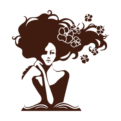 Mural And Wall Vinyl Decal Romantic Woman Writer Book Home N Easy Installation