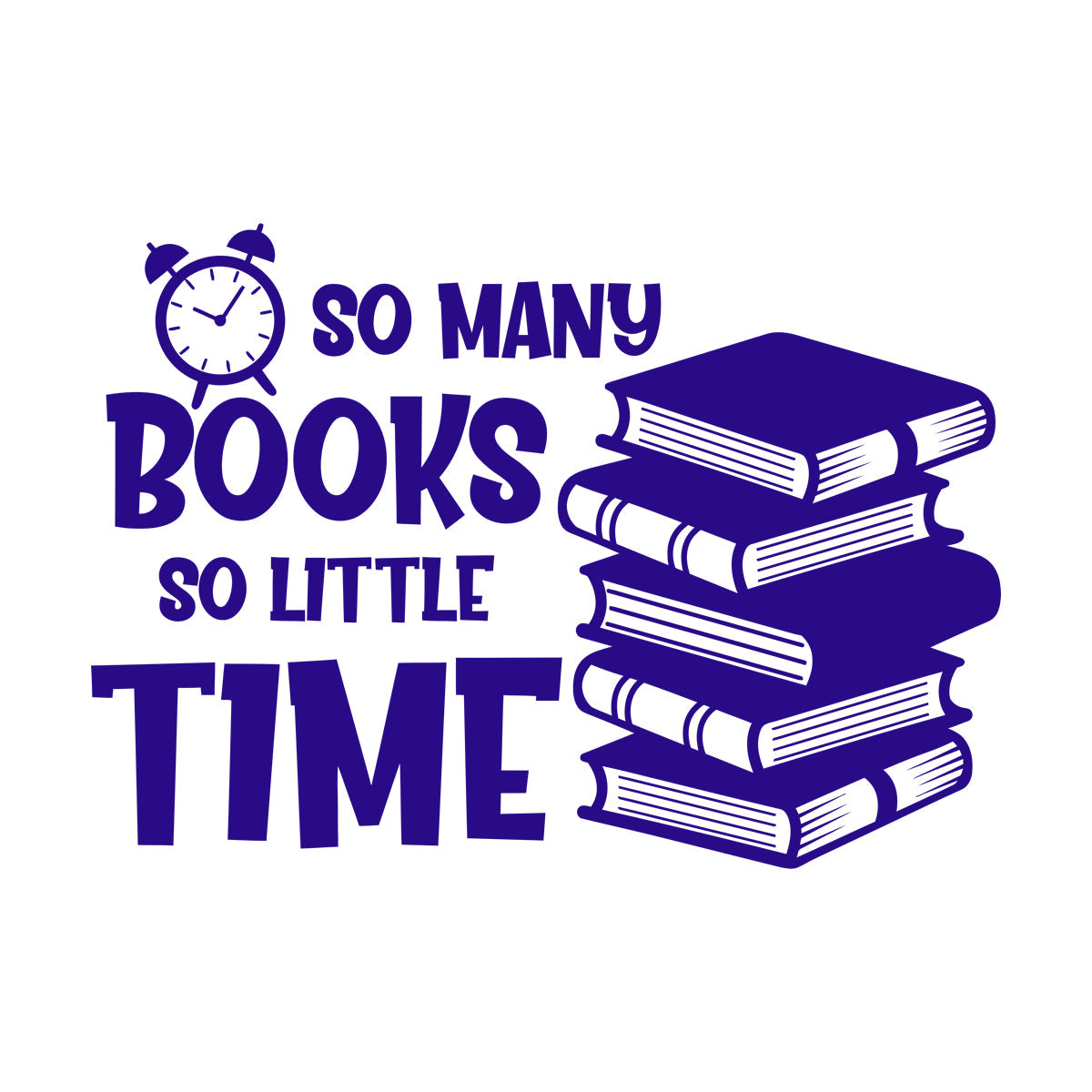 Wall Stickers So Many Books So Little Time Fun Lettering Clock Book Shops It Won'T Fall Off