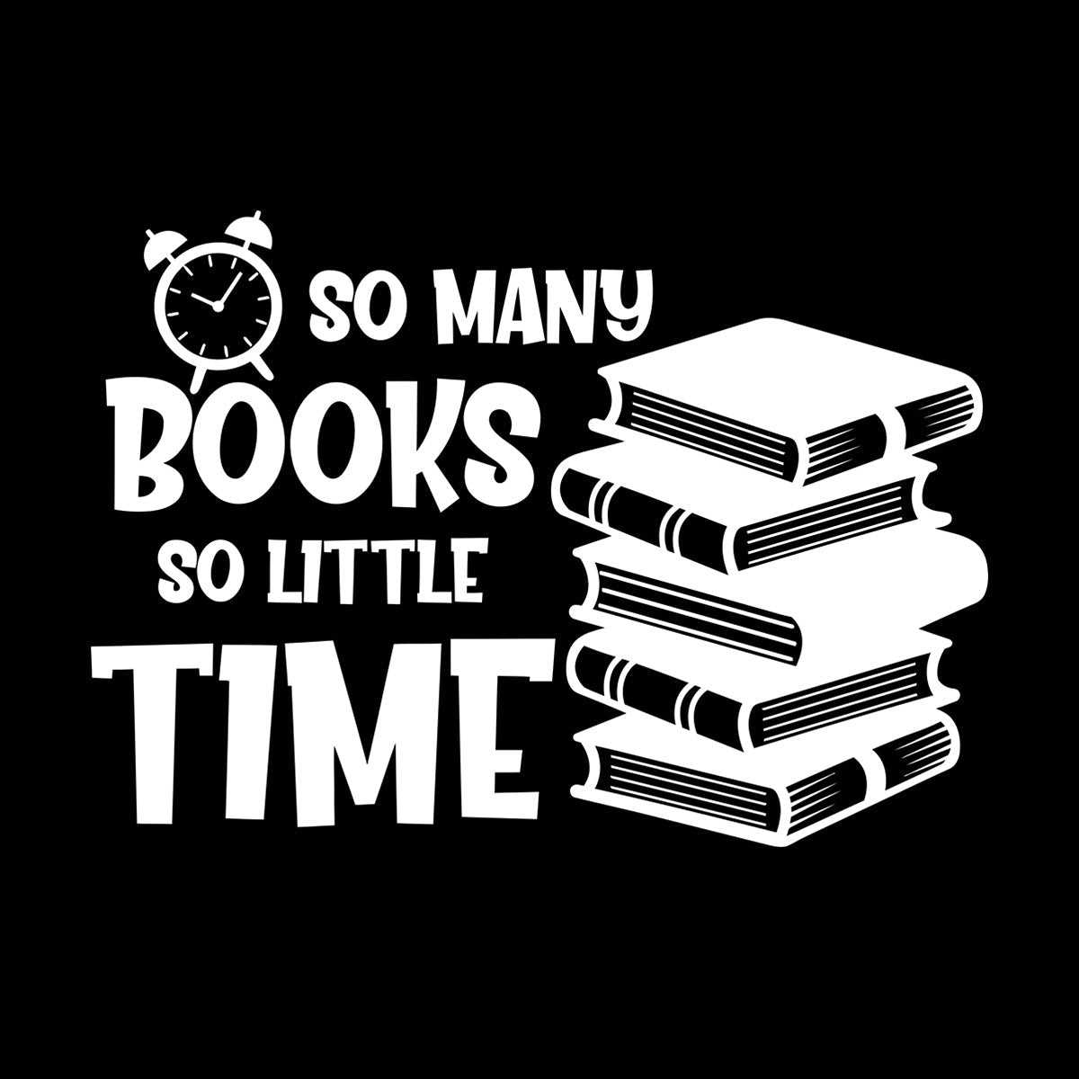 Wall Stickers So Many Books So Little Time Fun Lettering Clock Book Shops It Won'T Fall Off