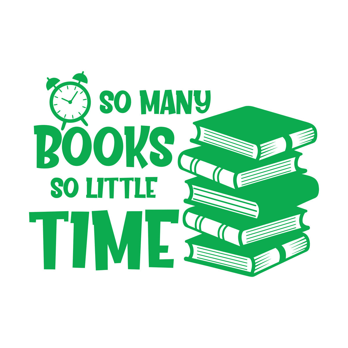 Wall Stickers So Many Books So Little Time Fun Lettering Clock Book Shops It Won'T Fall Off