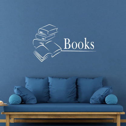 Fine Carving Decals Books Library Bookstore Bookworm School Personalized Customization