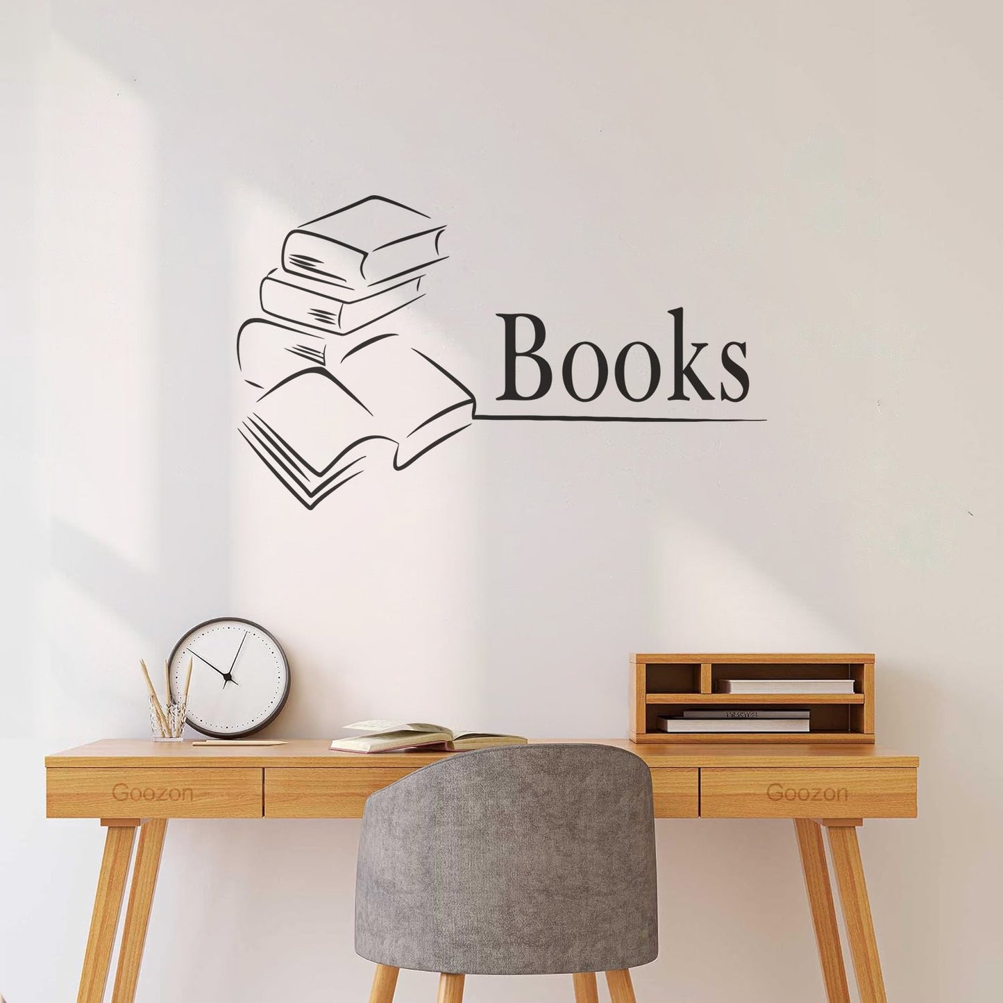 Fine Carving Decals Books Library Bookstore Bookworm School Personalized Customization