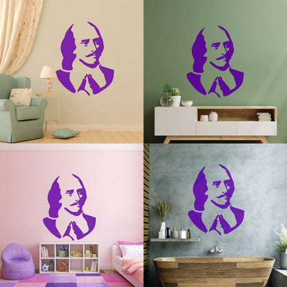 Vinyl Art Sticker William Shakespeare Writer Poet Literature Book Can Modify And Add Information