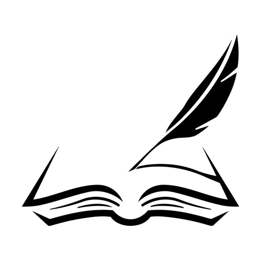 Wall Stickers Paster Paper Book And Feather Manuscript Bookstore Multi Color Selection