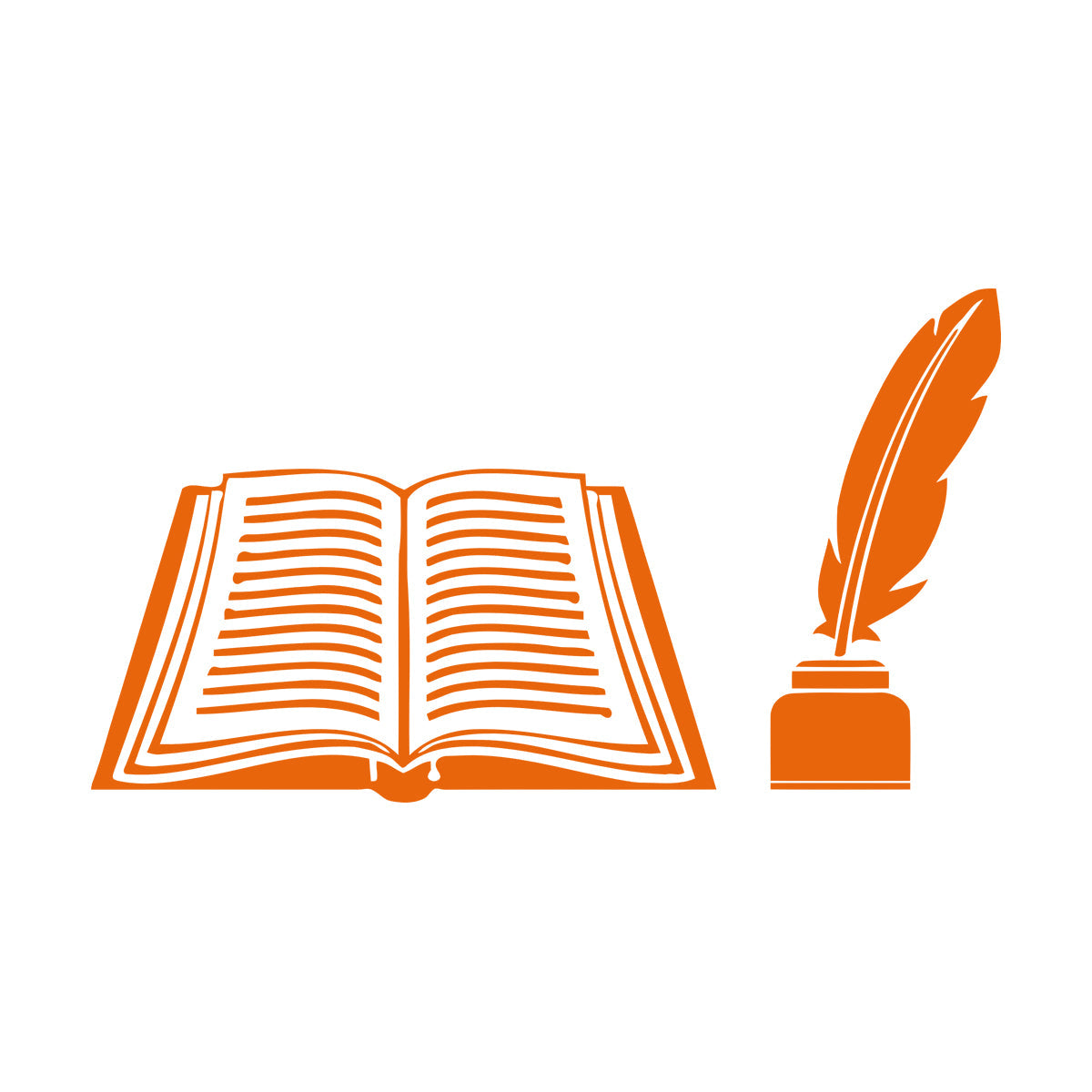 Book Feather Bookstore Bookworm School Science Lettering Decals Personalized Customization