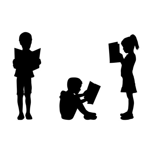 Wall Stickers Paster Paper Bookshop Children'S Library Reading Books Removable Without Leaving Glue