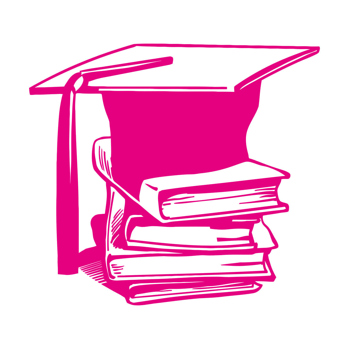 Lettering Stickers Books Library Science School Academic Cap It Won'T Fall Off