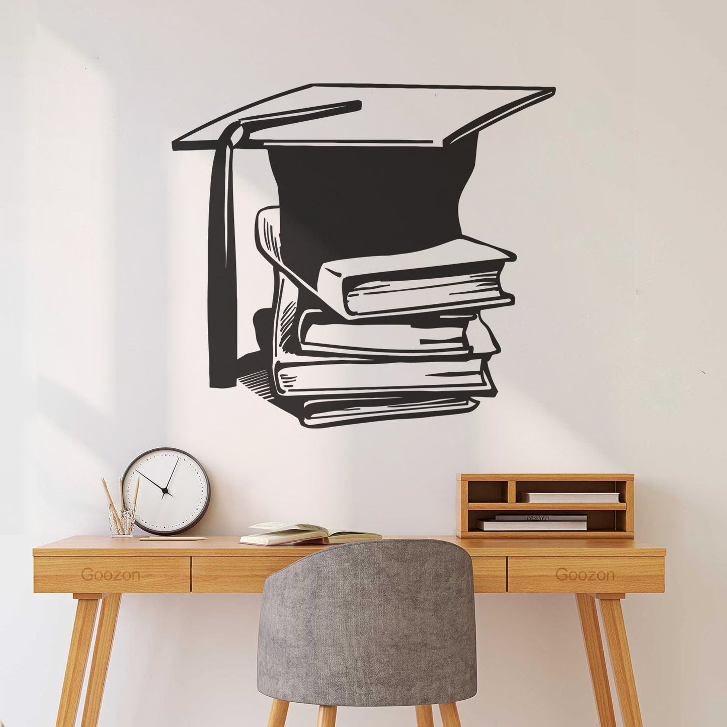 Lettering Stickers Books Library Science School Academic Cap It Won'T Fall Off