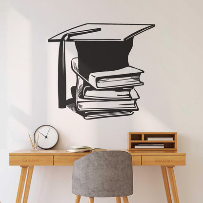 Lettering Stickers Books Library Science School Academic Cap It Won'T Fall Off