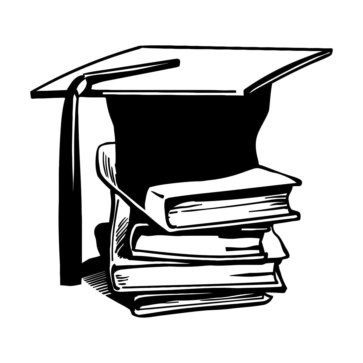 Lettering Stickers Books Library Science School Academic Cap It Won'T Fall Off