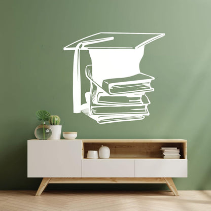 Lettering Stickers Books Library Science School Academic Cap It Won'T Fall Off