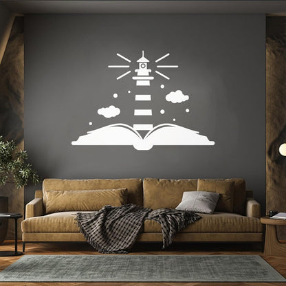 Wall Decals Paster Paper Lighthouse Book Kids School Can Modify And Add Information