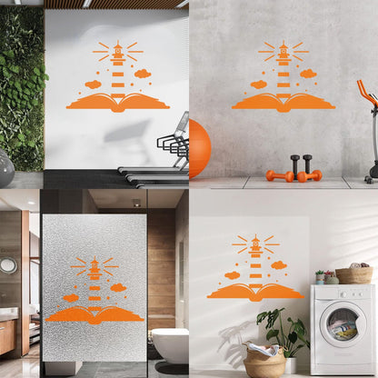 Wall Decals Paster Paper Lighthouse Book Kids School Can Modify And Add Information