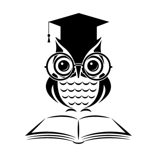 Lettering Stickers Owl Book School Classroom Science Self Adhesive