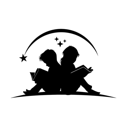 Vinyl Art Sticker Read Open Book Together Kids Library Multiple Size Options