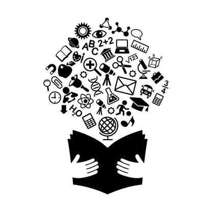 Wall Decals Paster Paper School Textbook Book Science Classroom Art Decoration