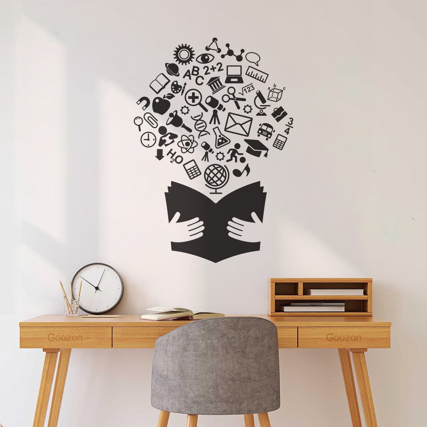 Wall Decals Paster Paper School Textbook Book Science Classroom Art Decoration