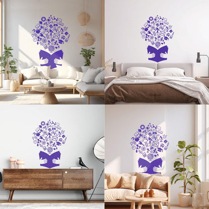 Wall Decals Paster Paper School Textbook Book Science Classroom Art Decoration