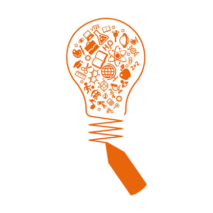 Vinyl Wall Stickers Science Open Book Lamp Physics School Wall Beautification