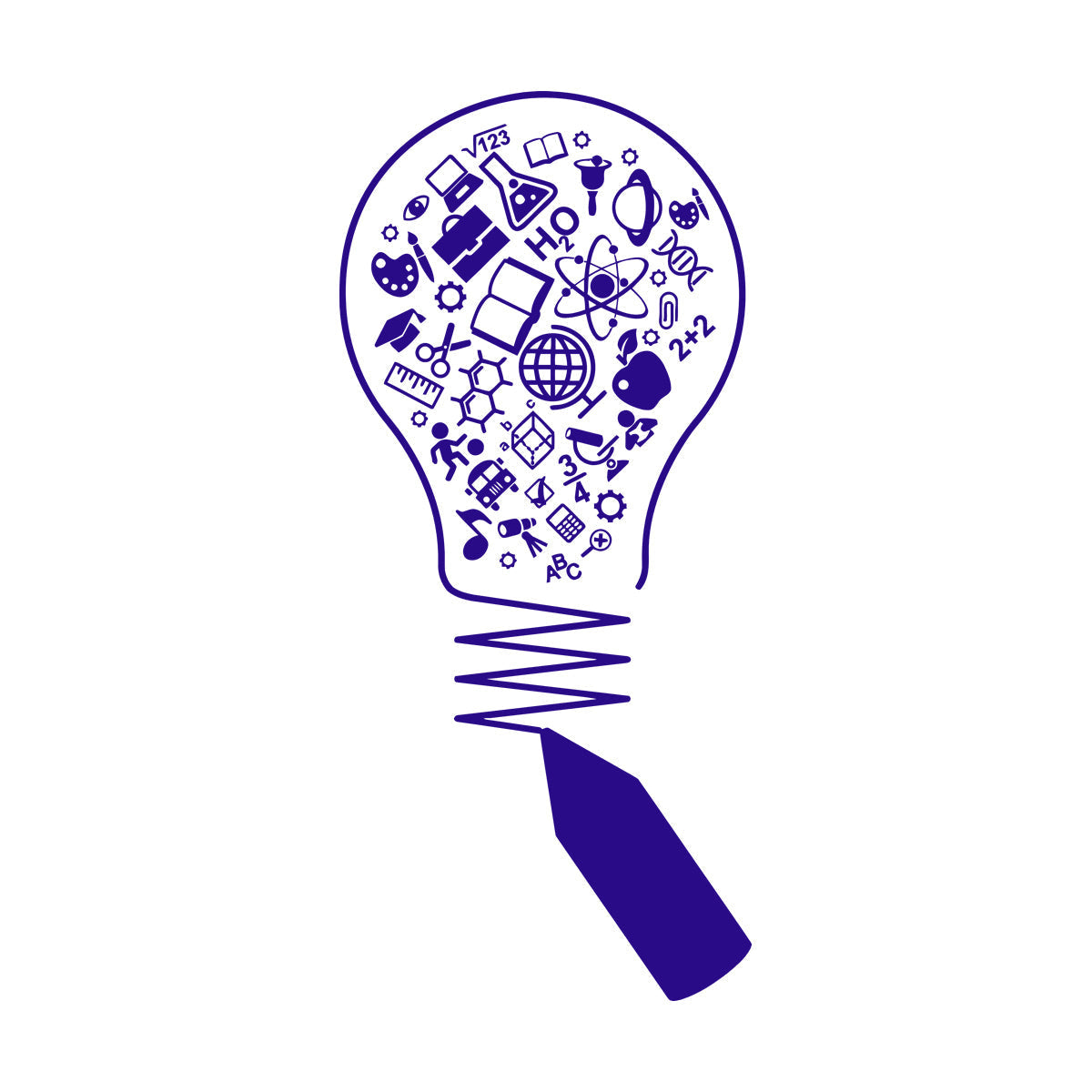 Vinyl Wall Stickers Science Open Book Lamp Physics School Wall Beautification